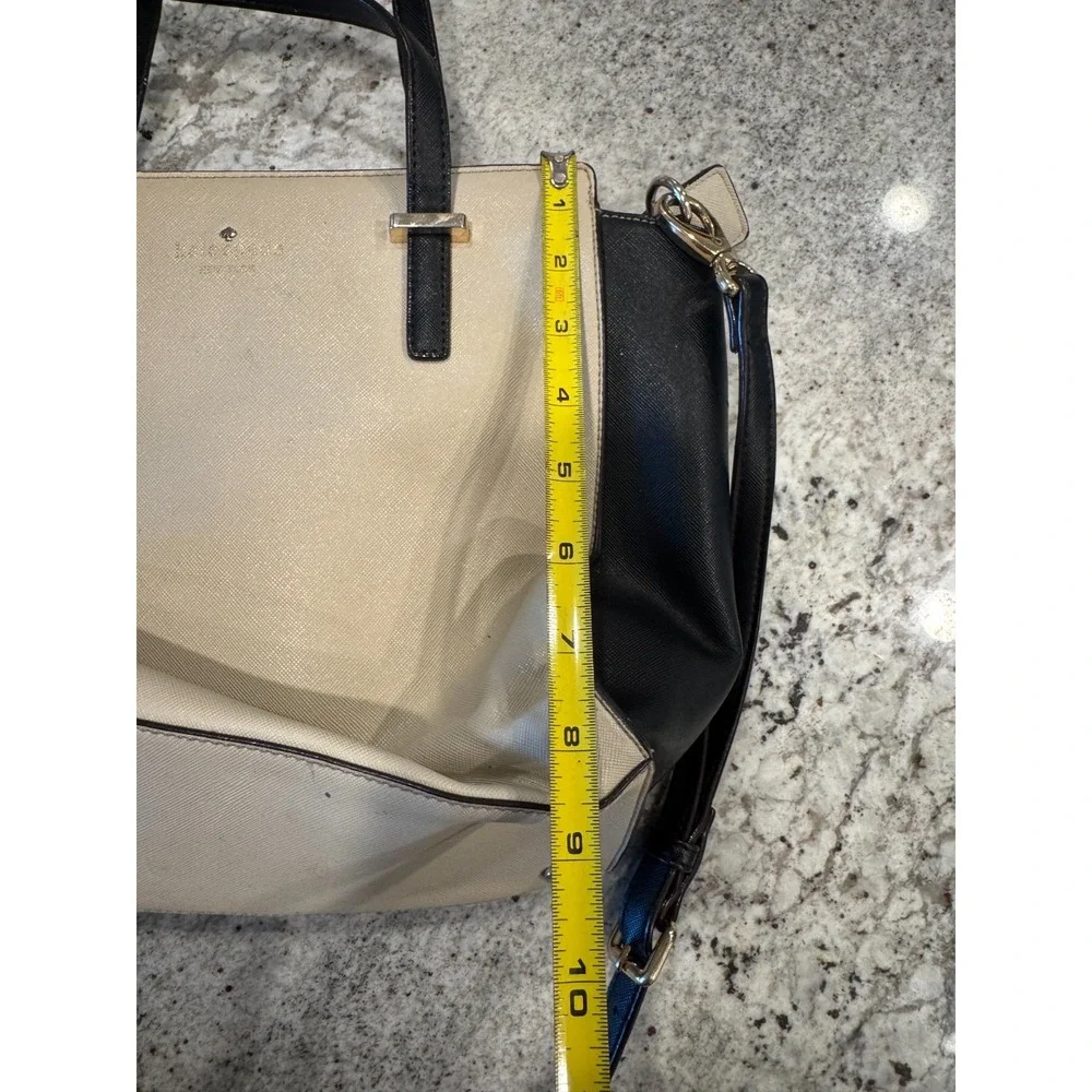 Kate Spade Hayden Women's Handbag Beige Black Adjustable Strap‎ Crossbody Bag